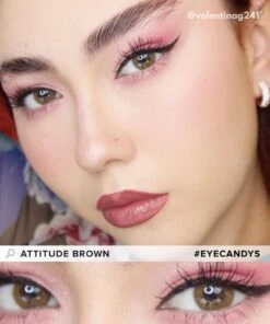 EyeCandys Attitude Glitter Set (4 Pairs) -Lens World Shop AttitudeBrown model 2 c3d921eb ce3d 4995 a1e0 189ef8069eab