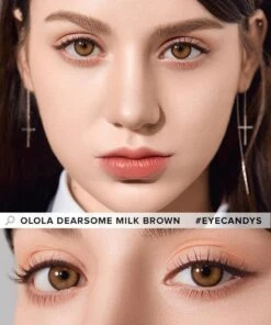 Olola Dearsome Milk Brown (KR) -Lens World Shop Dearsome Milk Brown Model 2