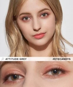 EyeCandys Attitude Glitter Grey (1 Pair) -Lens World Shop EyeCandys Pink Label Attitude Grey model