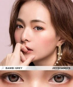 Pink Label Bambi Grey -Lens World Shop EyeCandys Pink Label Bambi Grey MODEL