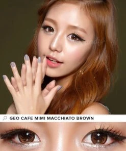GEO Cafe Mimi Macchiato Brown -Lens World Shop GEO Cafe Mimi Macchiato Brown WMM504 model