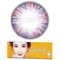 GEO Eyeniq 1-Day Pink-Violet (10pk) -Lens World Shop GEO Eyeniq Cutie Pink Violet color contact lens 2