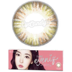 GEO Eyeniq 1-Day Brown (10pk) 6 GEO Eyeniq 1-Day Brown (10pk) -Lens World Shop GEO Eyeniq Pure Yellow Brown color contact lens 2