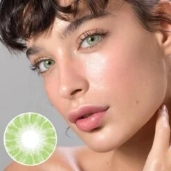 Limited Edition Shade Green Lens (1 PAIR) 12 Limited Edition Shade Green Lens (1 PAIR) -Lens World Shop LIGHT EYE CAUCASIAN Pink Label Shade Green MLC