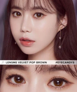 LensMe Velvet Pop Brown -Lens World Shop LensMe Velvet Pop Brown model 2
