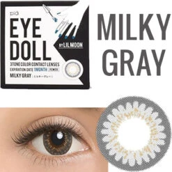 Lilmoon Monthly Milky Grey (Prescription) 8 Lilmoon Monthly Milky Grey (Prescription) -Lens World Shop LilmoonEyeDollMilkyGray contact lenses