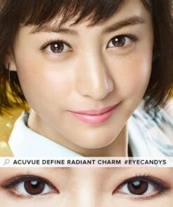 Acuvue Define Radiant Charm Brown (KR) -Lens World Shop acuvue define 1 day radiant charm brown circle lenses model