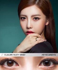 Clalen Iris Suzy Gray (30pk) -Lens World Shop clalen suzy gray circle lenses model