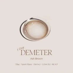 Gemhour Demeter 1-Day Ash Brown (10pk) -Lens World Shop demeter1dayashbrown2 model
