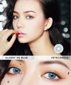 EyeCandys Glossy VG Blue -Lens World Shop eyecandys glossy vg blue color eye contacts model 2