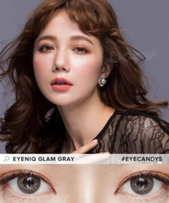 GEOLICA Eyeniq Glam Grey (10pk) -Lens World Shop eyeniq glam gray model eye 2