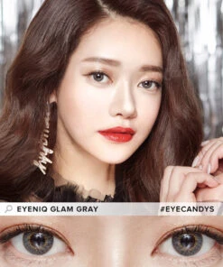 GEOLICA Eyeniq Glam Grey (10pk) -Lens World Shop eyeniq glam gray model eye