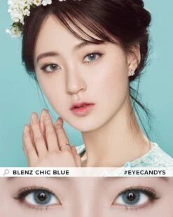GEO Blenz Chic Blue -Lens World Shop geo blenz chic blue hda22 colour contacts model 2