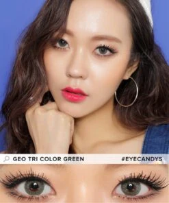 GEO Tri-Color Green (1 PAIR) -Lens World Shop geo cm903 tri color green color contact lens model 3 573c5c8b ca03 4a65 b71e 40bcb3f9438c