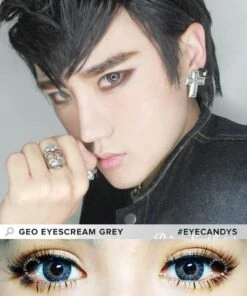 GEO Eyescream Rayray Gray -Lens World Shop geo xmua15 eyescream grey colored contacts model