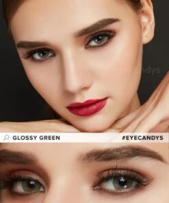 EyeCandys Glossy Green 11 EyeCandys Glossy Green -Lens World Shop glossy green model 2