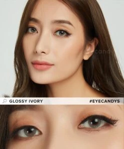 EyeCandys Glossy Ivory -Lens World Shop glossy ivory asian model 2