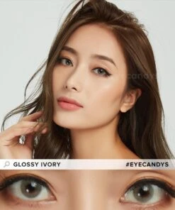 EyeCandys Glossy Ivory -Lens World Shop glossy ivory asian model
