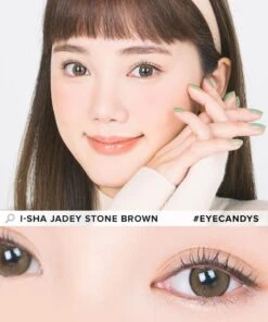 I-Sha Jadey Stone Brown -Lens World Shop i Sha Jadey Stone Brown model 2