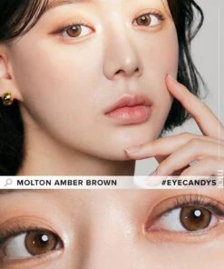 I-Sha Molton Amber Brown 8 I-Sha Molton Amber Brown -Lens World Shop i Sha Oriana Molton 1day Amber Brown model 2