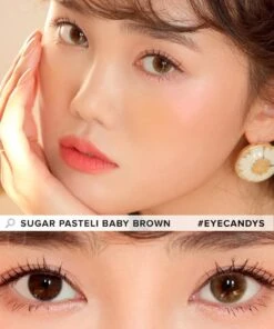 I-Sha Sugar Pasteli Baby Brown -Lens World Shop idol sugar pasteli baby brown model 2