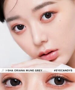 I-Sha Oriana Mune 1-Day Grey (10pk) -Lens World Shop isha oriana mune grey Model 1