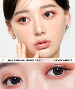 I-Sha Oriana Mune 1-Day Grey (10pk) -Lens World Shop isha oriana mune grey Model 2