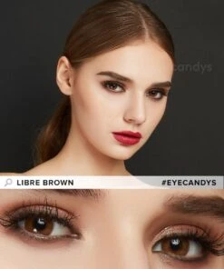 EyeCandys Libre Brown -Lens World Shop libre brown model 2