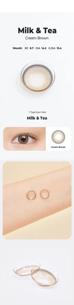 Chuu Milk & Tea Cream Brown -Lens World Shop milkteacreambrown details 03 model scaled