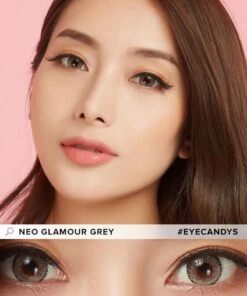 NEO Glamour Grey (Custom Toric) -Lens World Shop neo glamour grey model 1