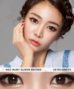 NEO Ruby Queen Brown (KR) -Lens World Shop neo ruby queen brown n514 colour contact lens model 2