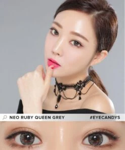NEO Ruby Queen Grey (Custom Toric) -Lens World Shop neo ruby queen grey n515 colour contact lens model 2