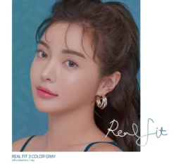 LensMe Akma RealFit 3 Color Gray (30pk) -Lens World Shop realfit3color gr model 08