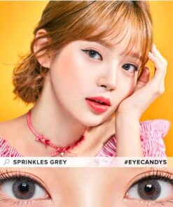 EyeCandys Pink Label Sprinkles Grey -Lens World Shop sprinkles grey model 2