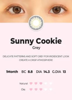 Chuu Sunny Cookie Grey -Lens World Shop sunny cookie gray detail3 model